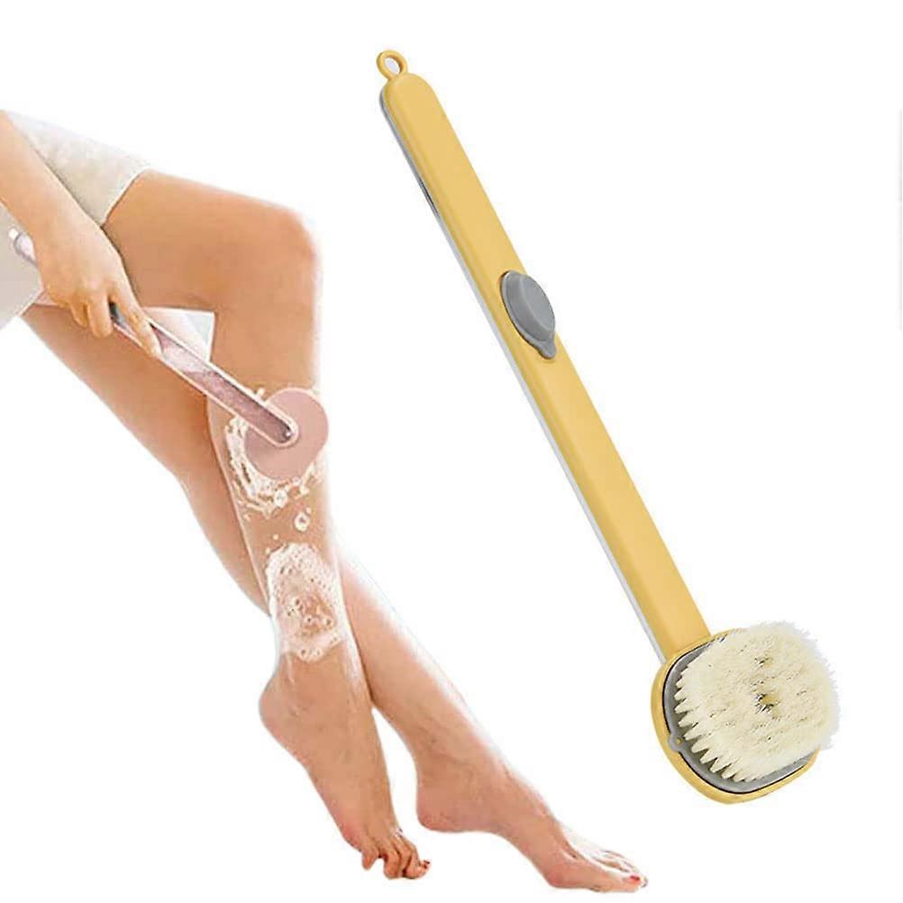 Bath Brush with Soap Dispenser and Long Handle Back Scrubber for Gentle Exfoliating