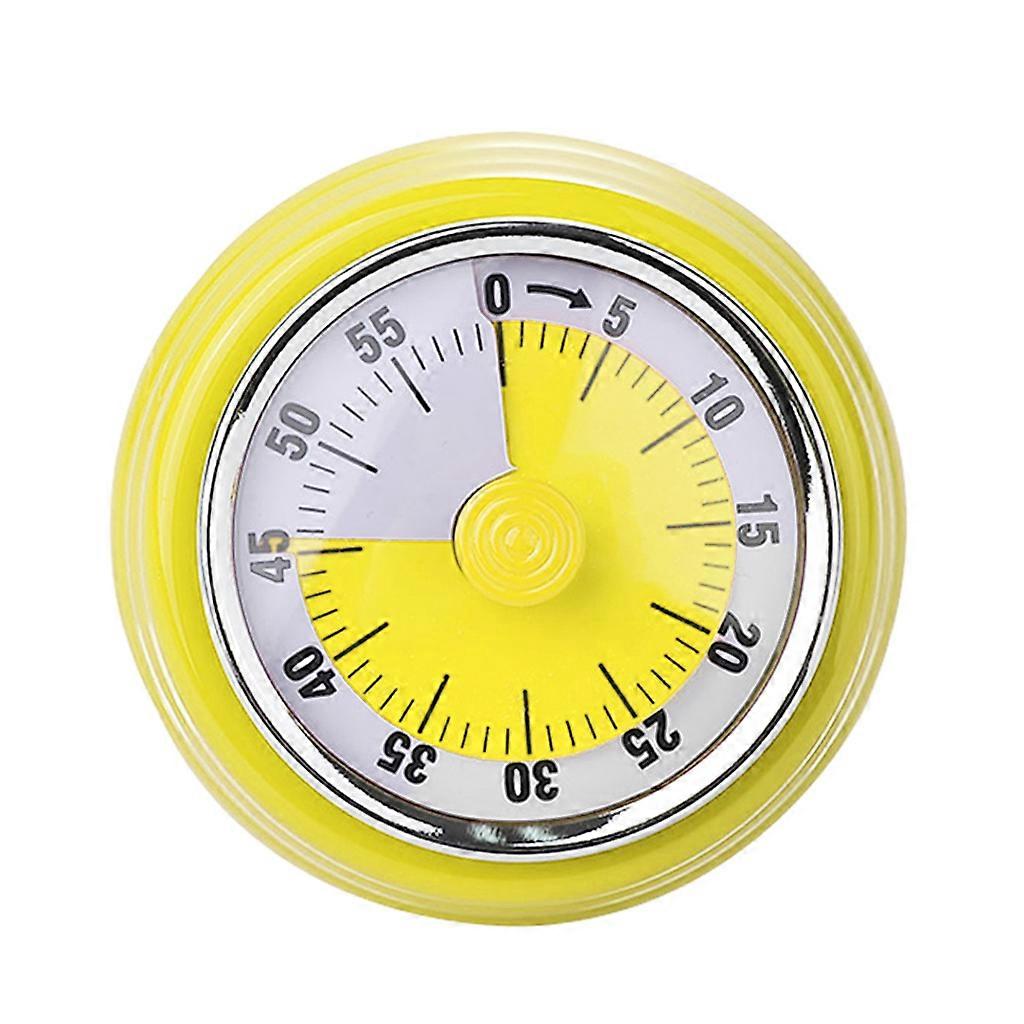 Kitchen Timer Manual Magnetic Mechanical Magnetic Timers for Cooking No Battery Required Chef Countdown Clock yellow