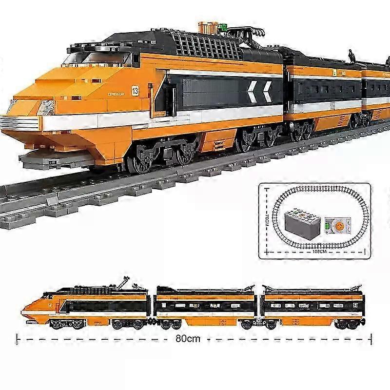 Technical City Power Train High-Tech Railway Track Building Blocks Subway Vehicle Assemble Bricks Toys Gifts For Childrens Adult