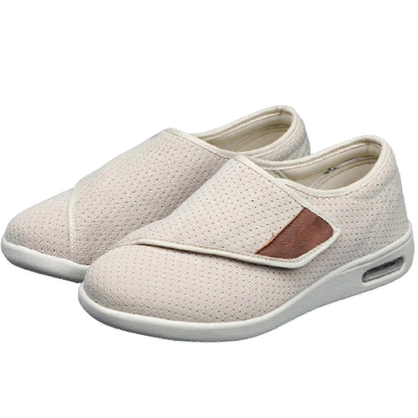 Wide Adjusting Soft Comfortable Shoes Orthopedic Walking Shoes For The Old Breathable Hook-and-loop