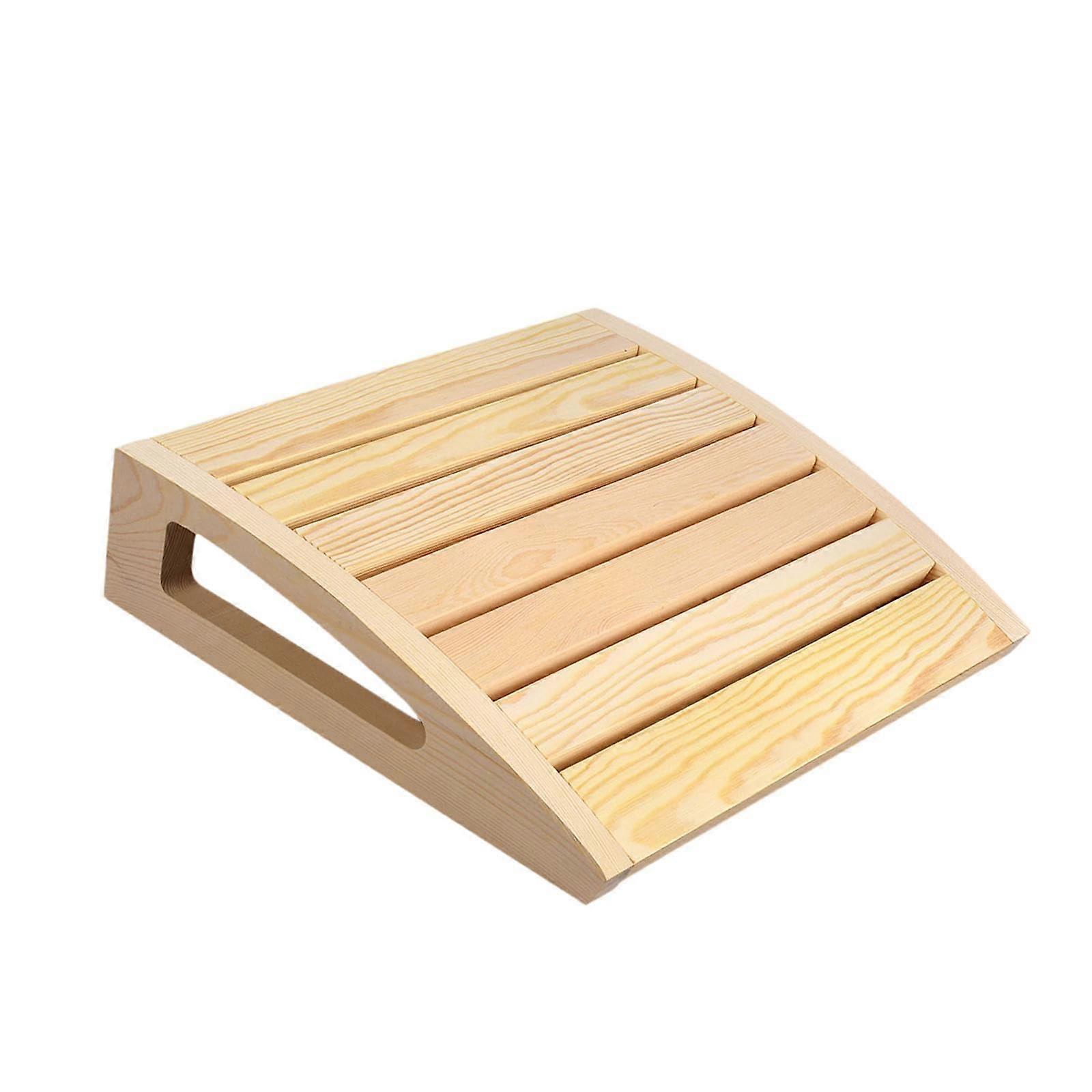 Sauna Backrest Wooden Sauna Headrest NonSlip Household Ergonomic Neck Pillow for Hotel Steam Room Ref: 7608