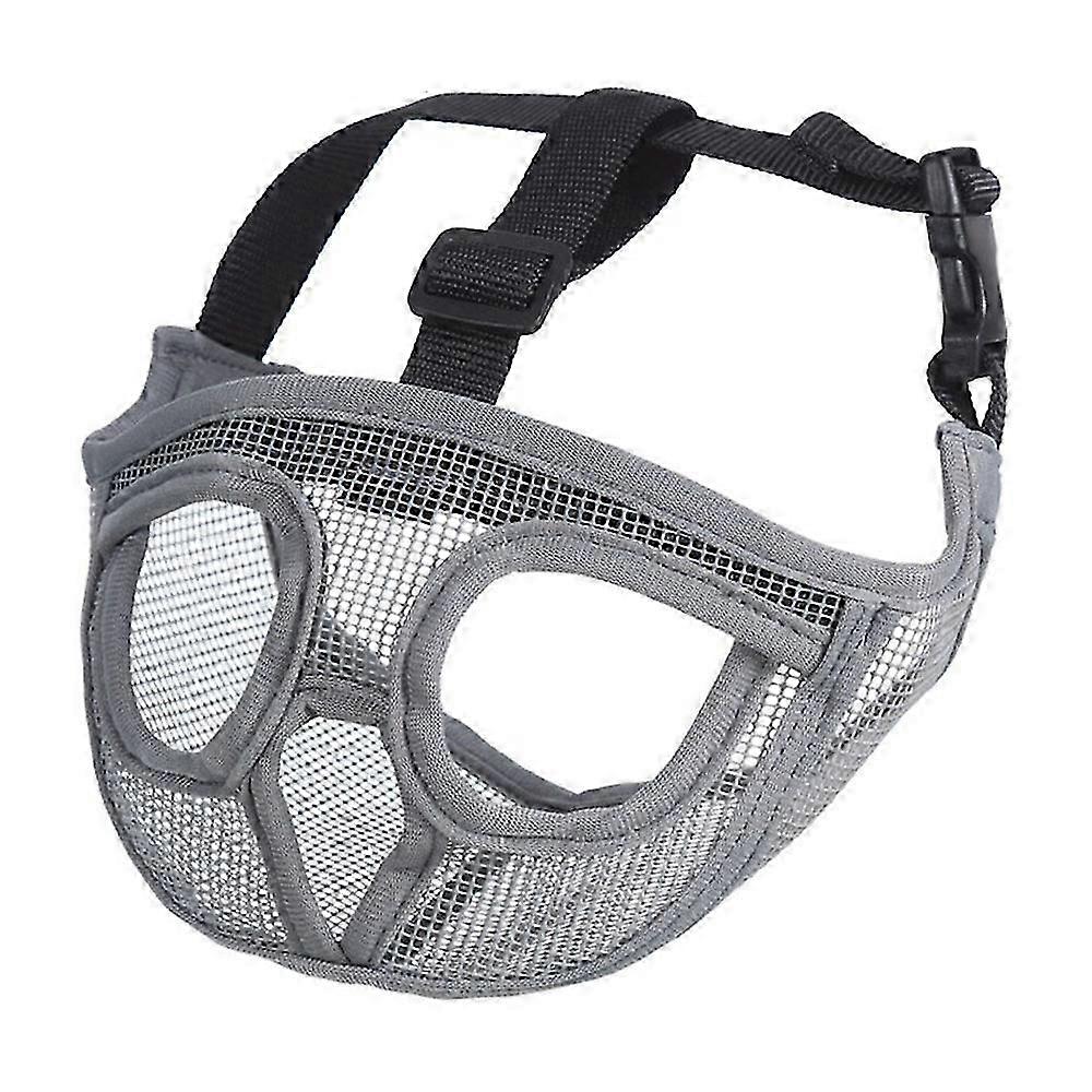 2025 Comfortable Short Snout Dog Muzzle, Breathable Mesh Design for Flat-Faced Dogs, Allows Panting and Enhanced Visibility for Training and Grooming