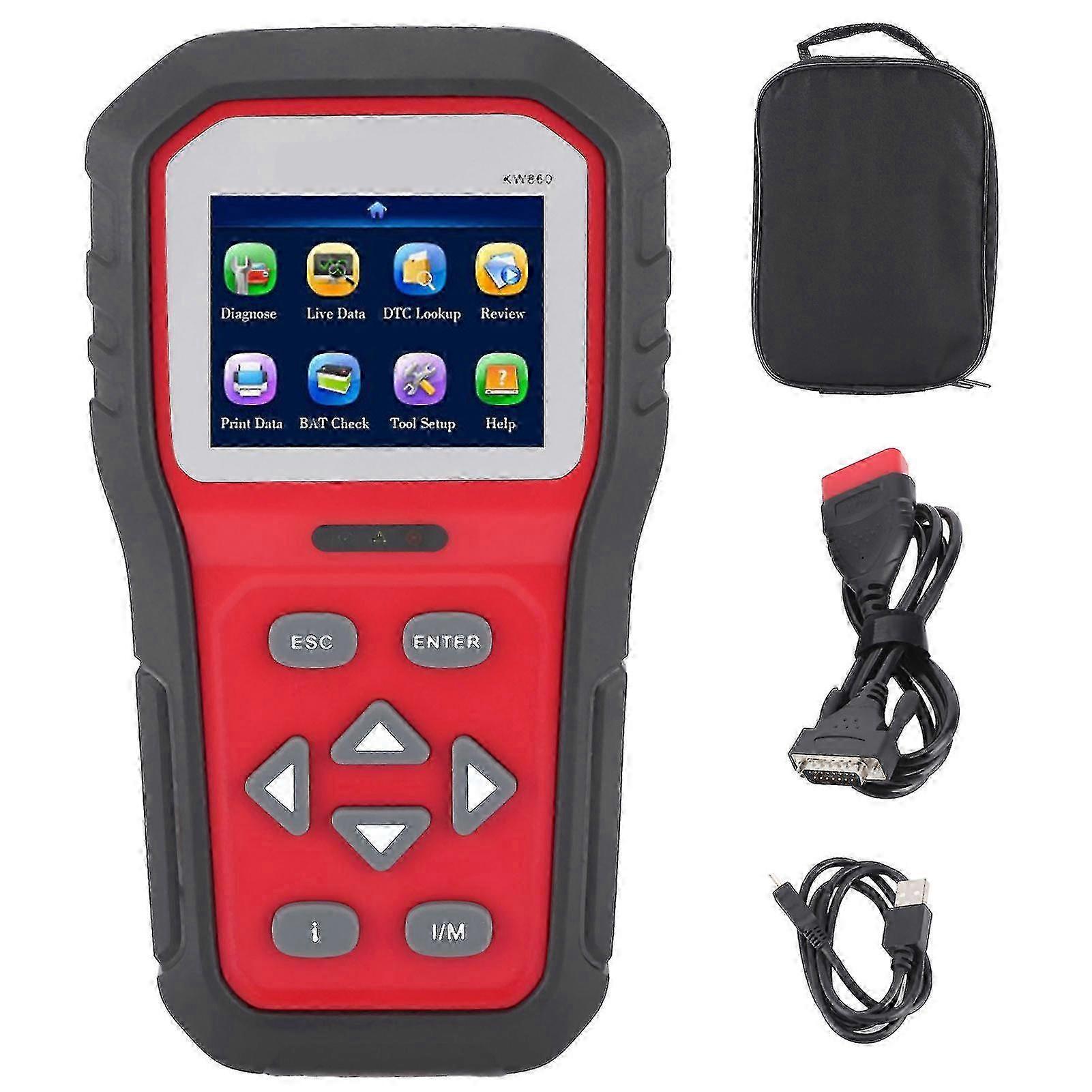 Professional OBD2 Scanner with 2.6in LCD Screen for Vehicle Fault Diagnosis and Error Detection Compatible with Various Operating Systems