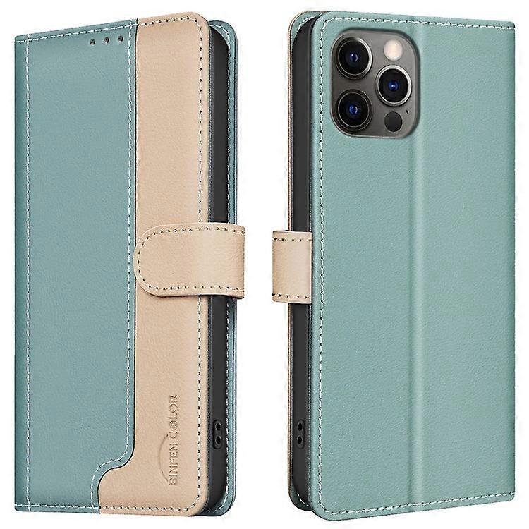 BINFEN COLOR BF33 Compatible For iPhone 12 Pro Max Case RFID Dual Color Phone Leather Cover