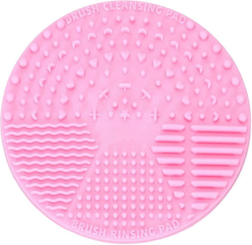 Pyöreä silikonipuhdistusmatto, vaaleanpunainen