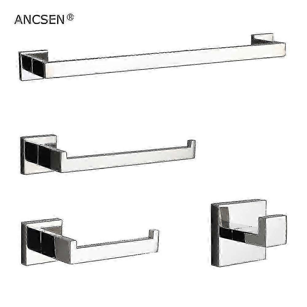 Bathroom Accessory Sets Mirror Polished Chrome Plated 304 Stainless Accessory Rack Robe Hook Hardware Bath Hardware Sets