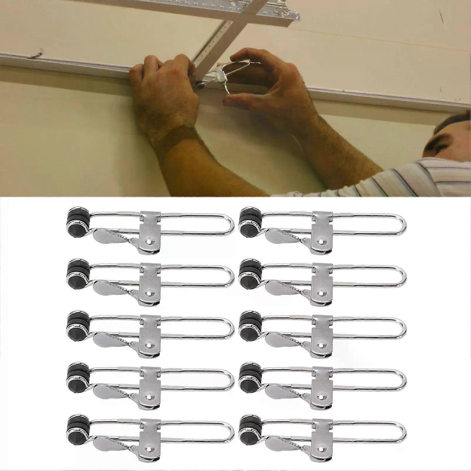 10PCS Lever Action Grid Clamp Multifunctional Stainless Steel Rust Proof Tile Mounting Clips Tools