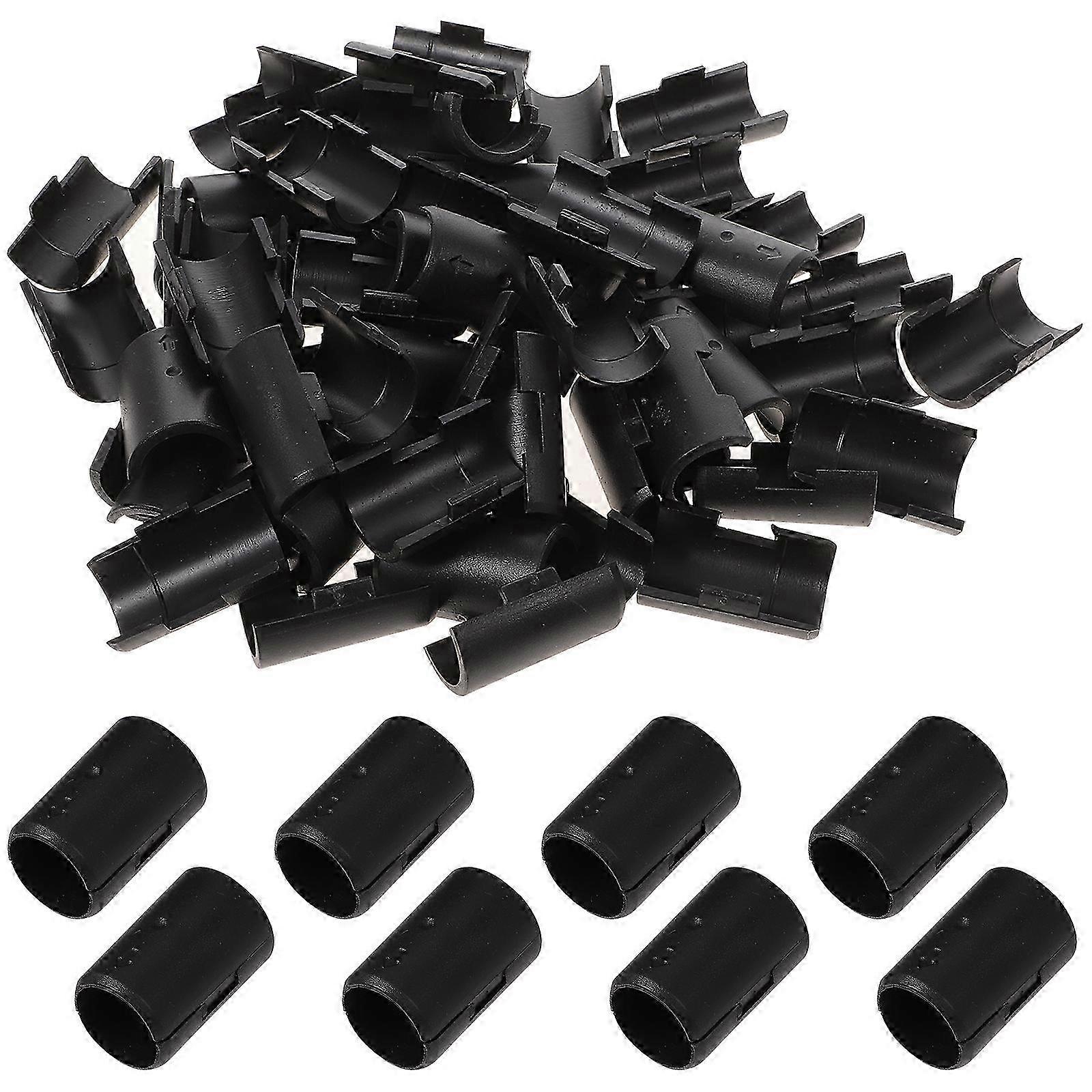 32 Pairs Plastic Shelf Lock Clips for Wire Shelving - Replacement Sleeves & Clips