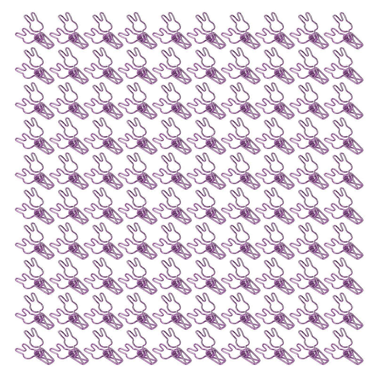 2025 أحدث طراز 100 قطعة مقاطع الموثق لطيف شكل أرنب قوة تثبيت قوية