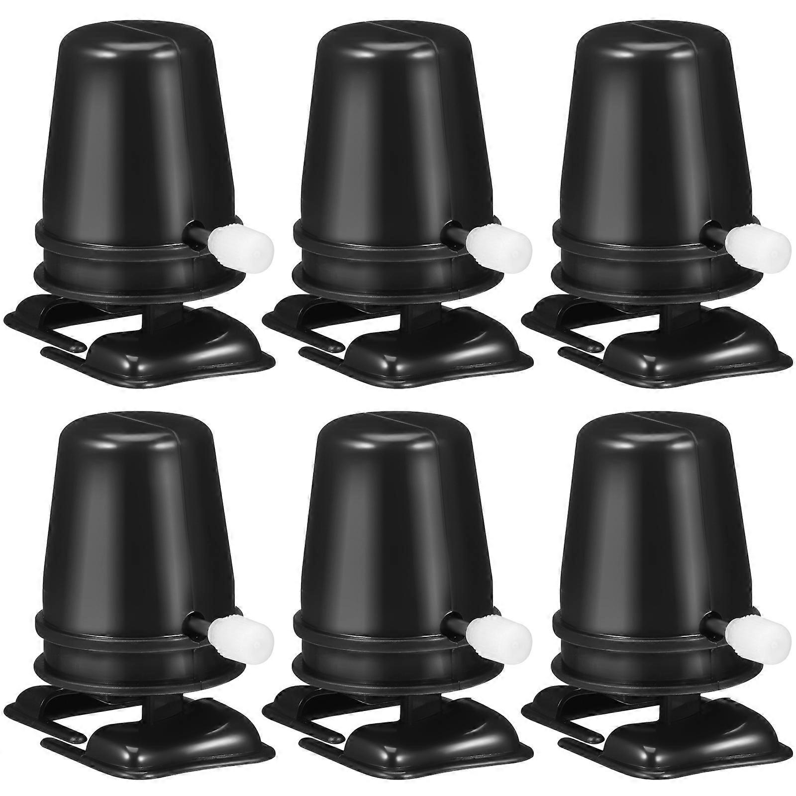 Clockwork Movement 6Pcs Black Plastic DIY Accessory for Replacement with Clear Movement Visibility
