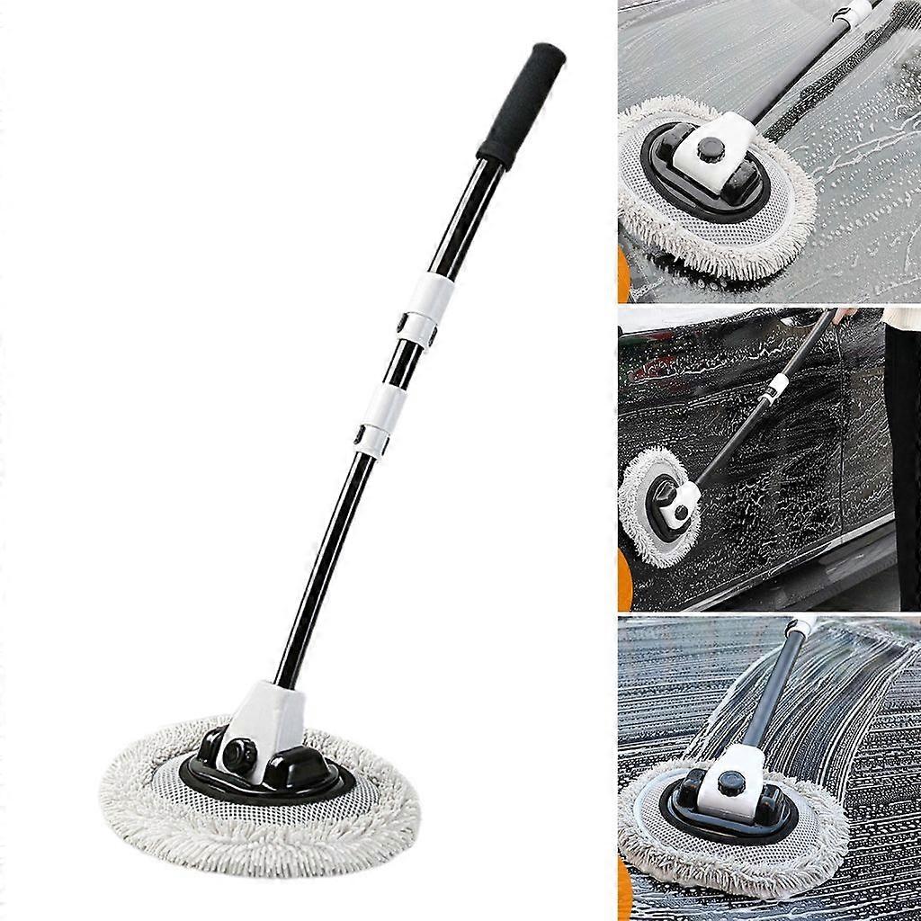 Car Wash Brush Scratch Free Swivel Replacement Head Telescoping Detailing Mop