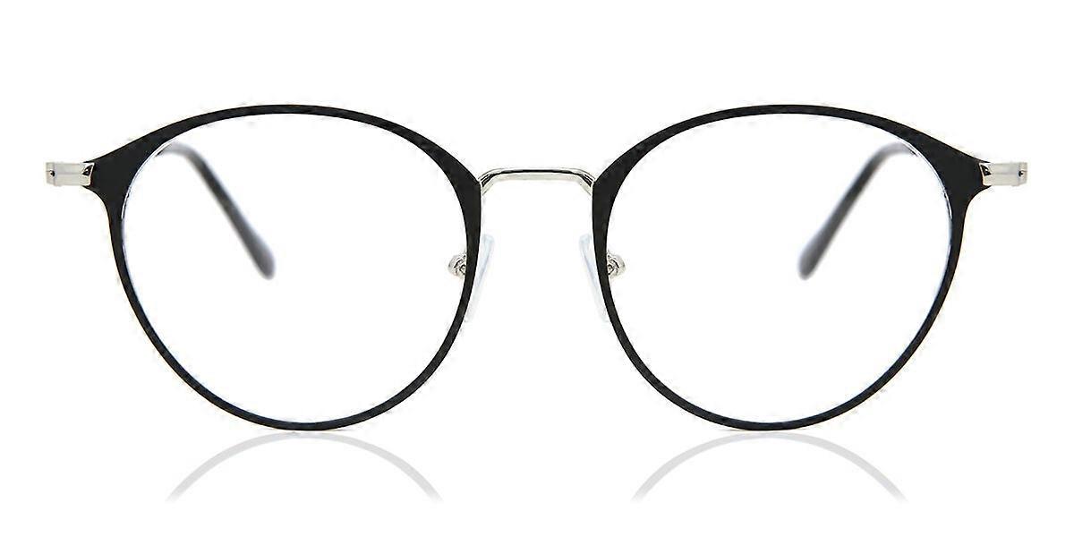Full Rim Oval Black/Silver SmartBuy Collection Tonton 923E Fashion Unisex Eyeglasses