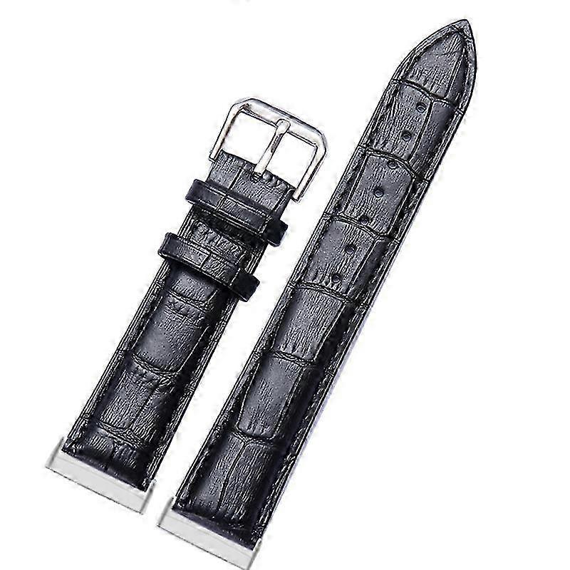 For Fitbit Versa 3 / Sense Universal Crocodile Texture Leather Watch Band