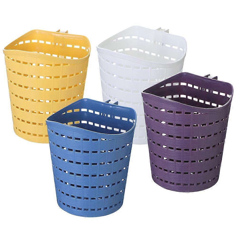 Wall Hanging Storage Rotatable Plastic Hanging Basket Assorted Use 4Pcs
