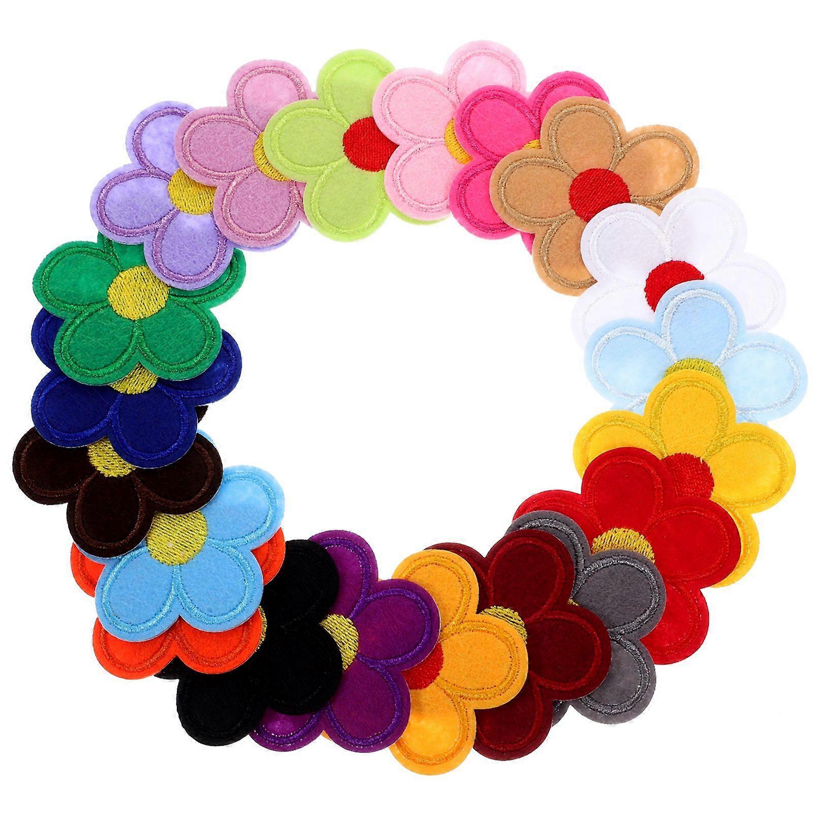 40stk broderede applikationslapper Dekorative sylapper Blomsterbroderi Patches