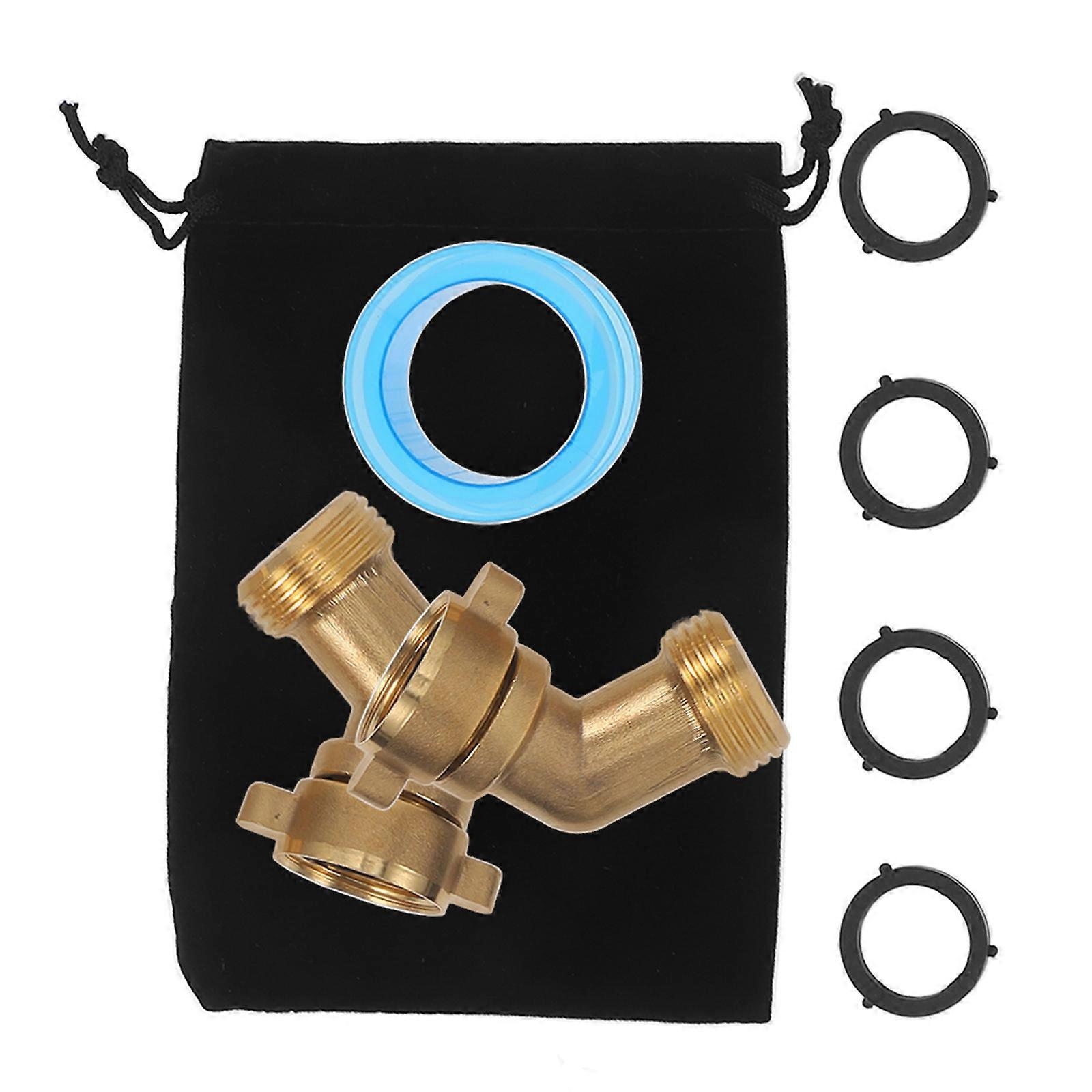 Brass Garden Hose Adapter Connector 5.00X4.00X4.00CM for Garden Use and Home Maintenance with Wear Resistance Technology