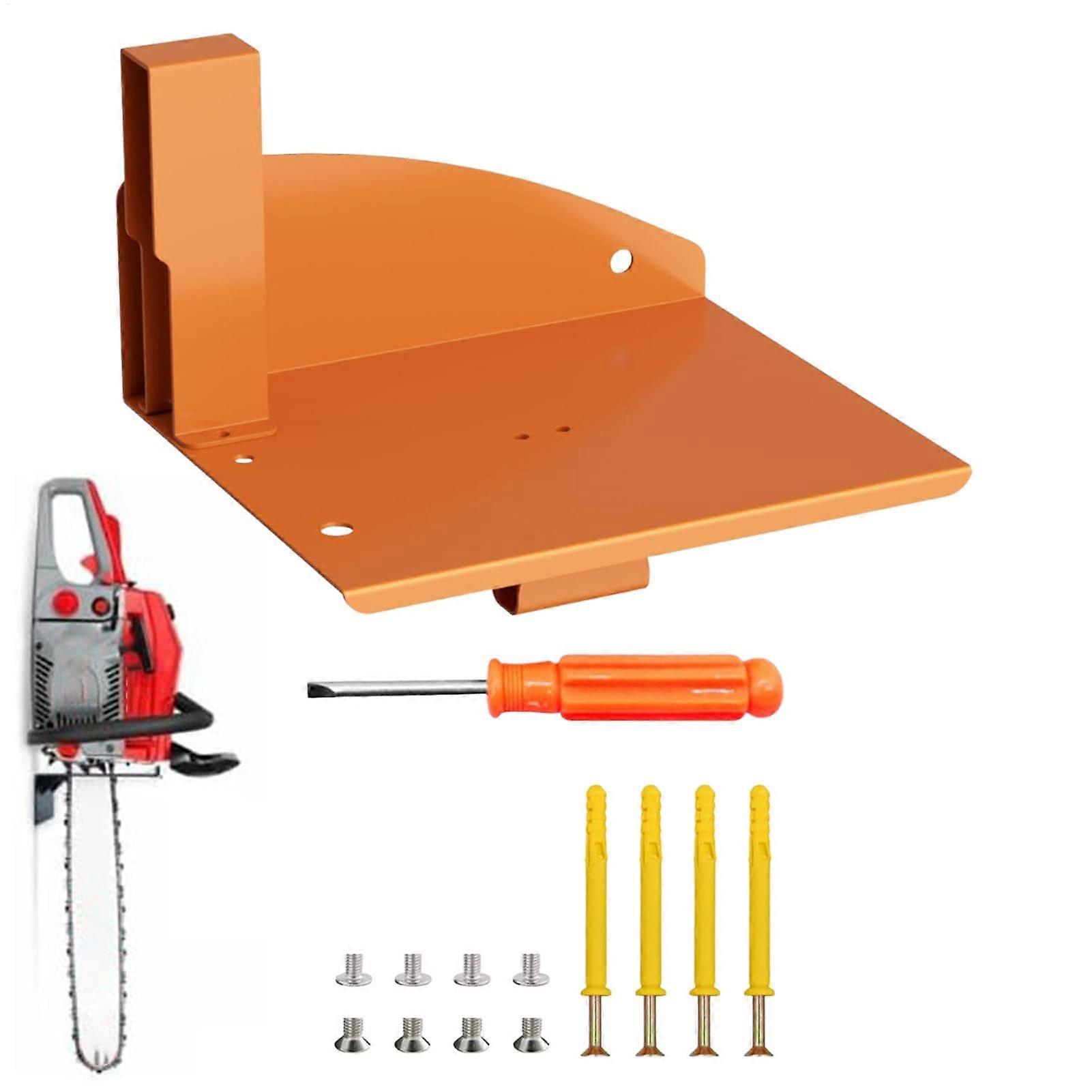 Chainsaw Wall Bracket Holder for Tractor, Heavy Duty Storage for Garden Power Tools, Compatible with Most Chainsaws