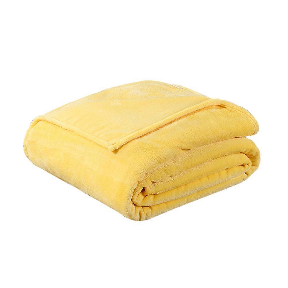 Lightweight Bed Blanket Flannel Fleece Warm Use 140x100cm 1Pack