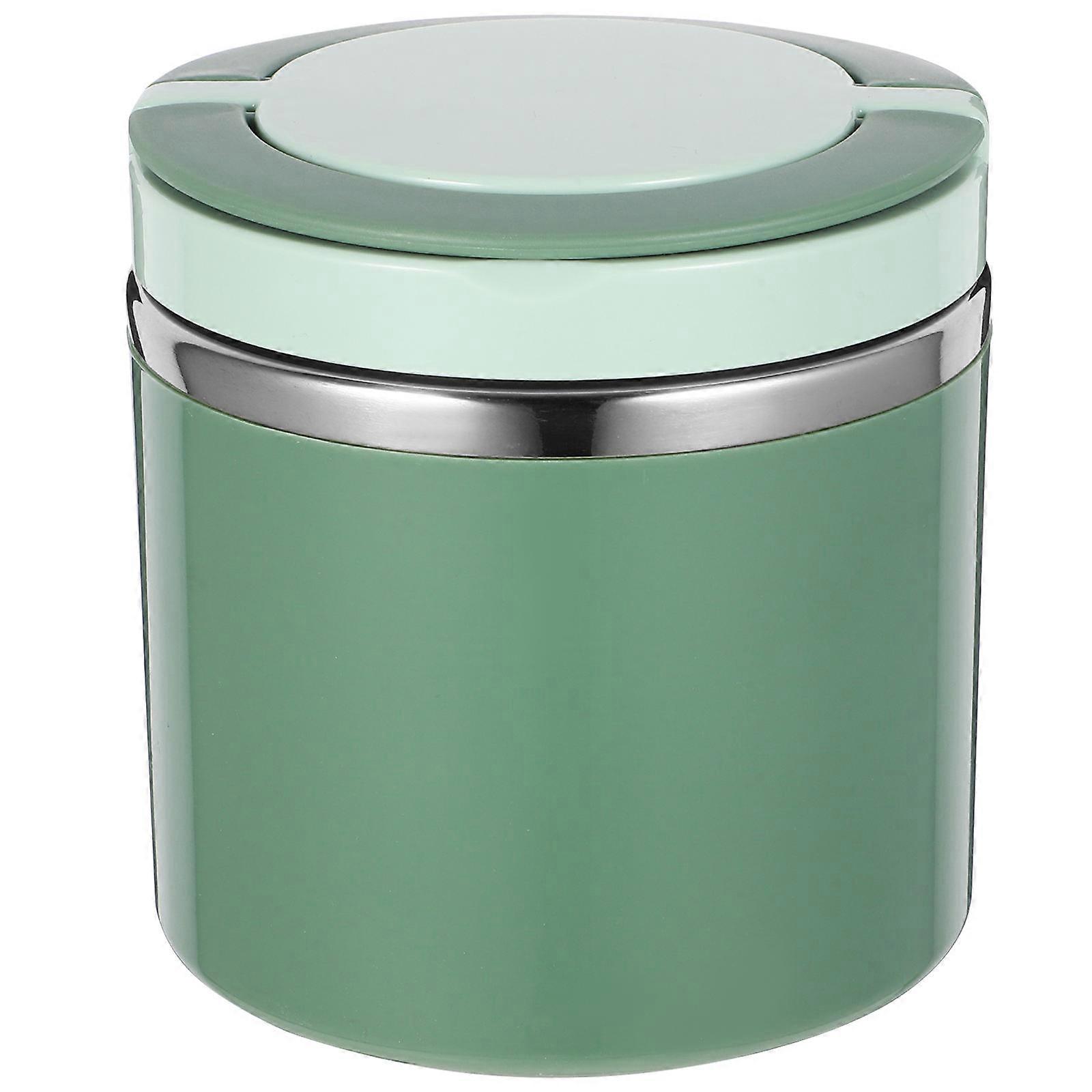 Keep Warm Food Container Rice Bucket Travel Portable Large Capacity Stainless Steel Rectangular 1Set