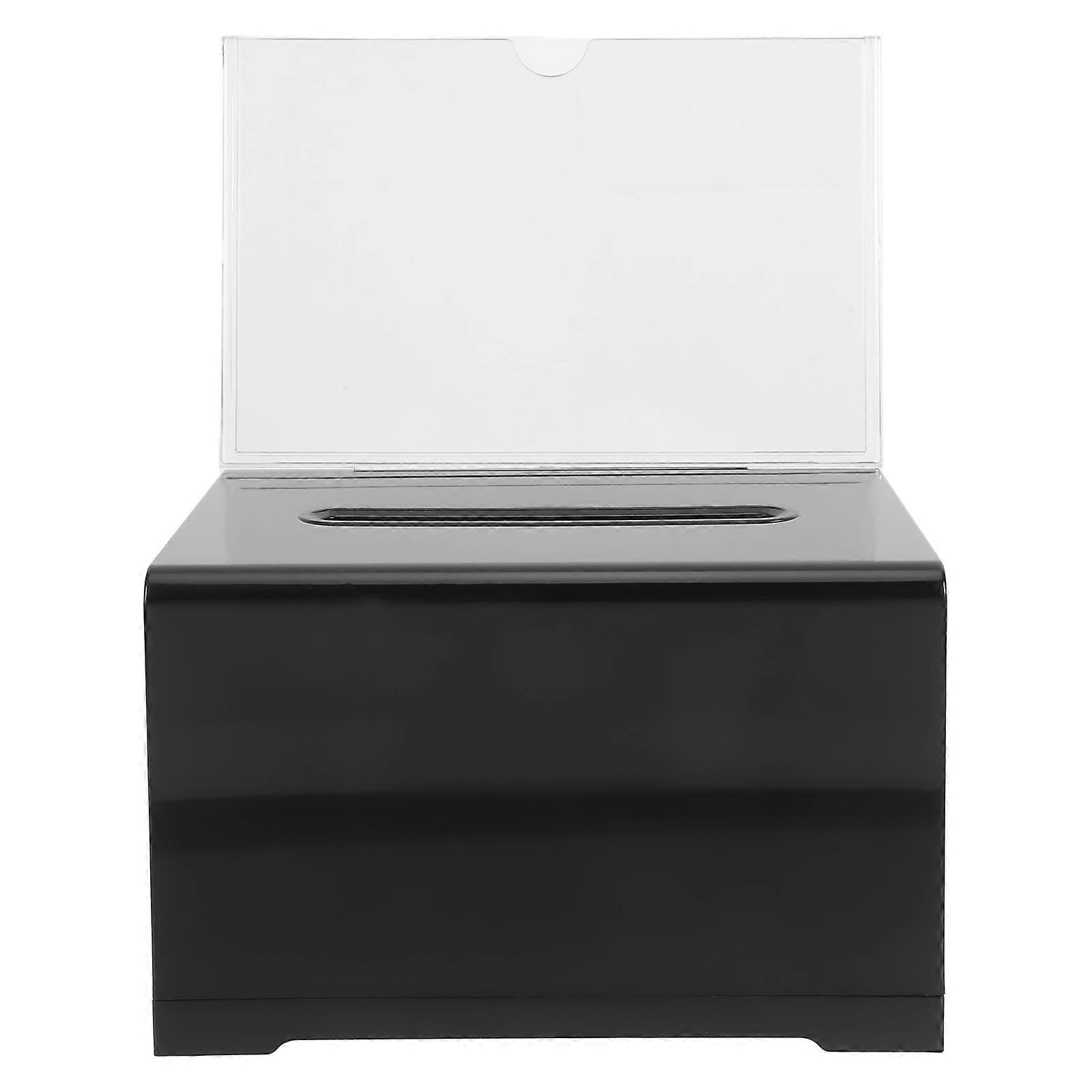 Acrylic Collection Box Clear Donation Box For Fundraising Collection Business Exhibition 1Set