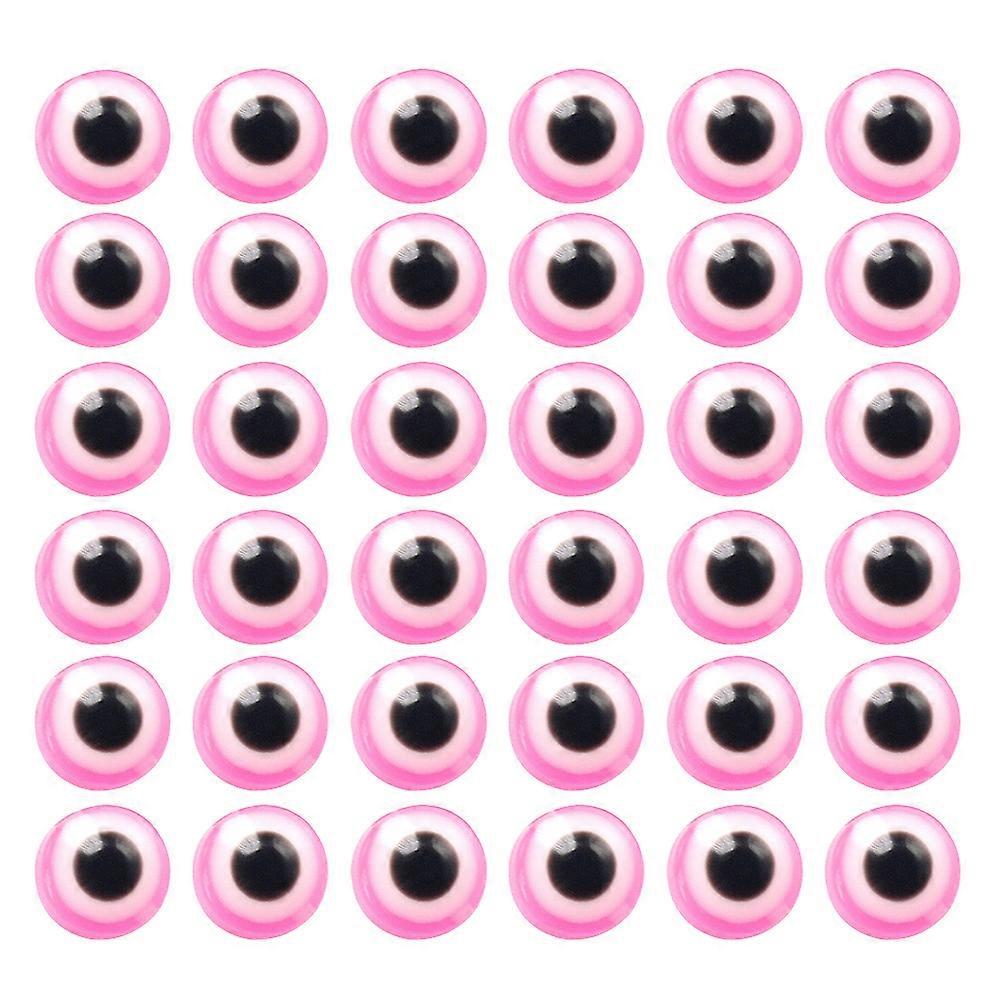 Eye Beads Pink Plastic Jewelry Making Accessories Round Eye Shape Simple Design For Craft Projects 100Pcs