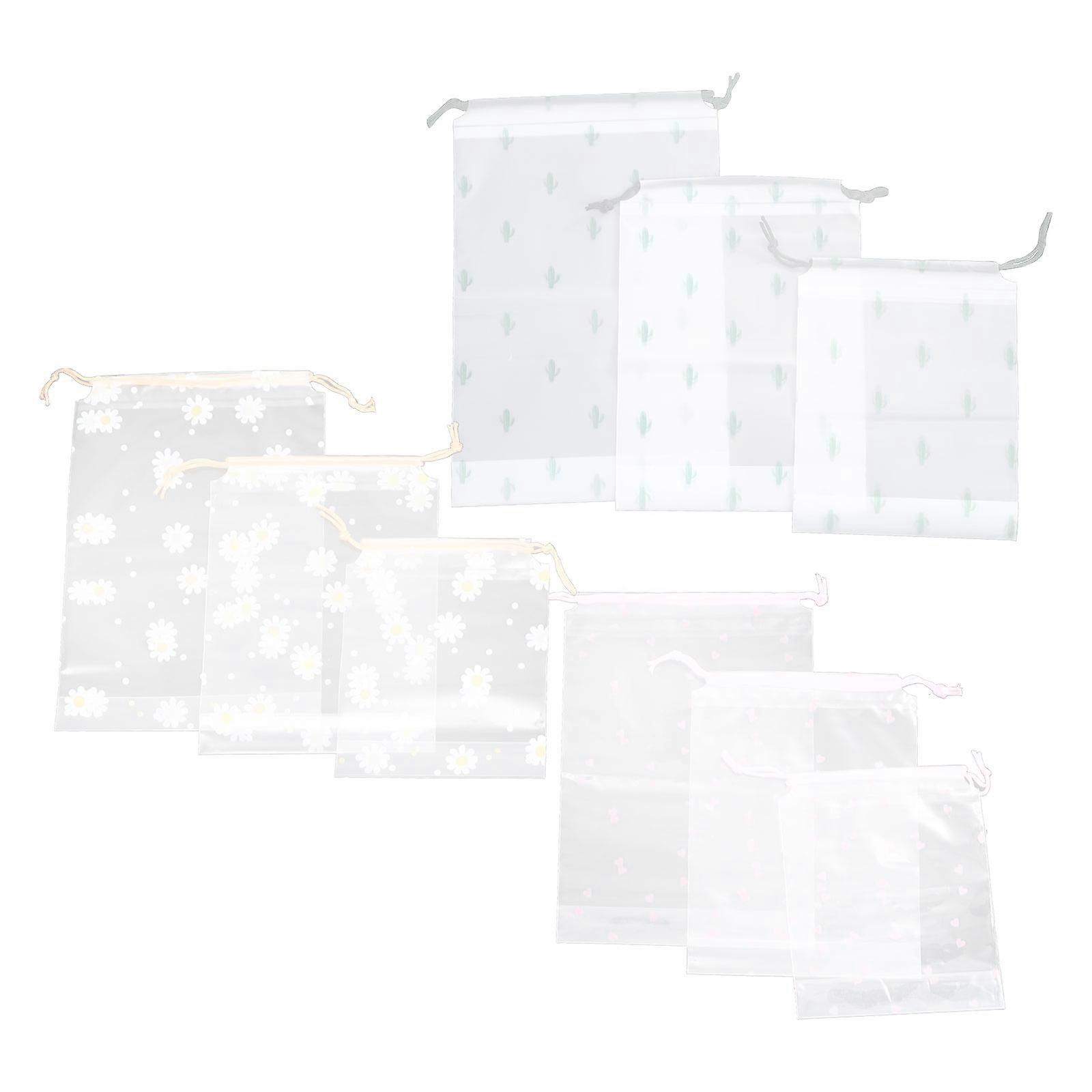 Clear Toiletry Bag Long-term Use 9Pcs