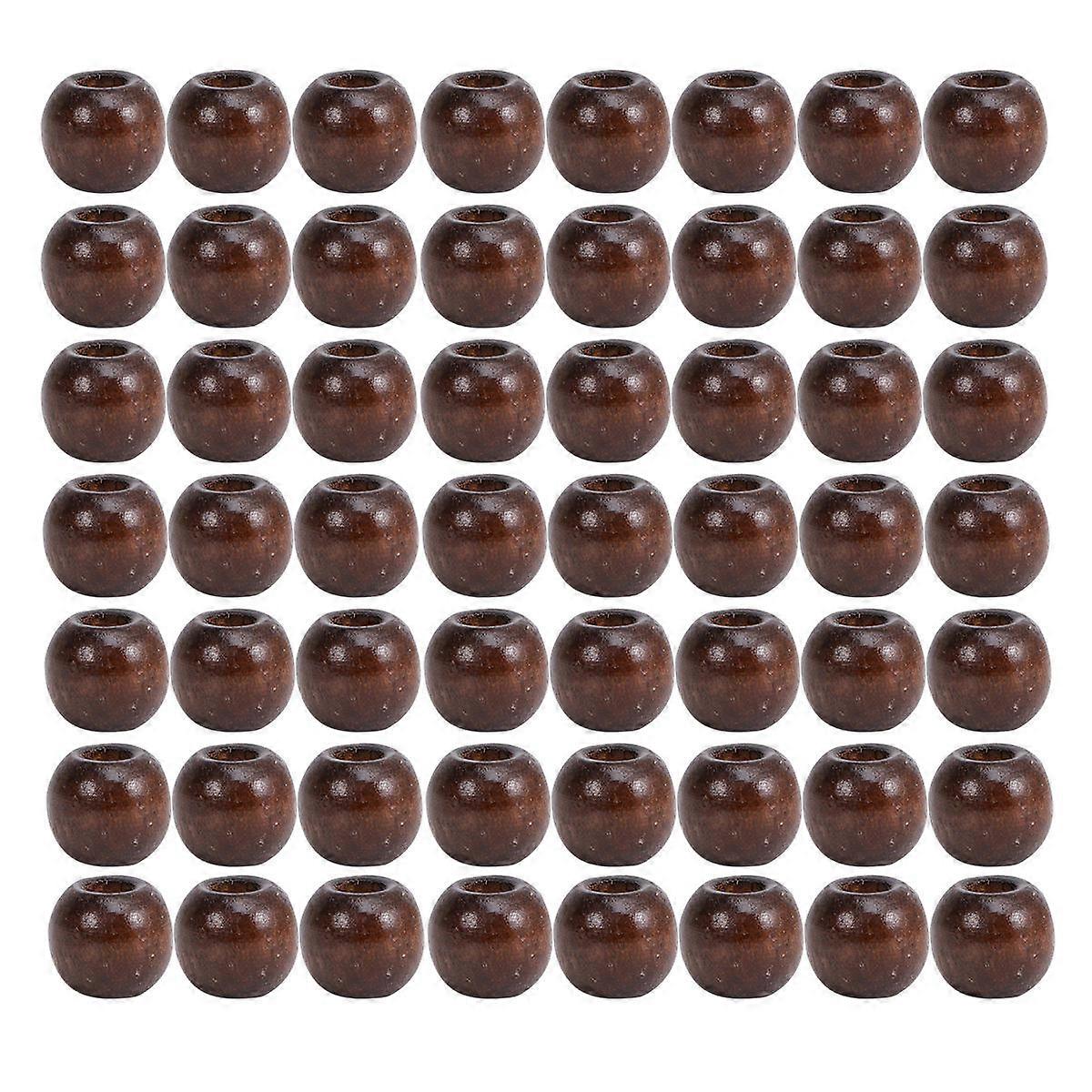 Crafting Beads Wooden Bead For DIY Projects Bead Accessory Coffee 0.9 X 1 Cm Round Shape 500Pcs