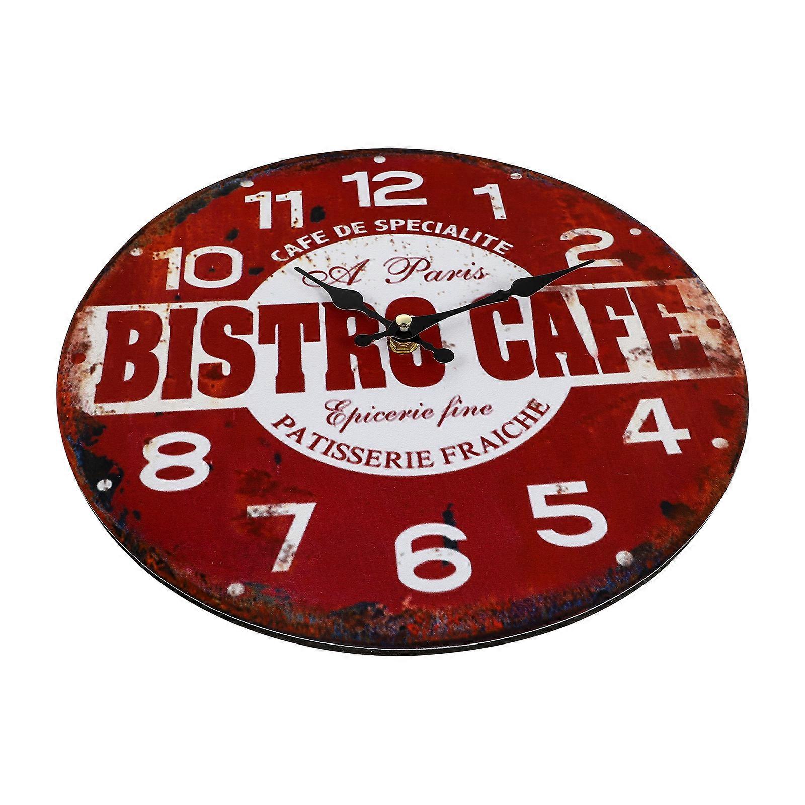 1pc Wall Clock Decoration Household Hanging Clock Creative Wooden Clock