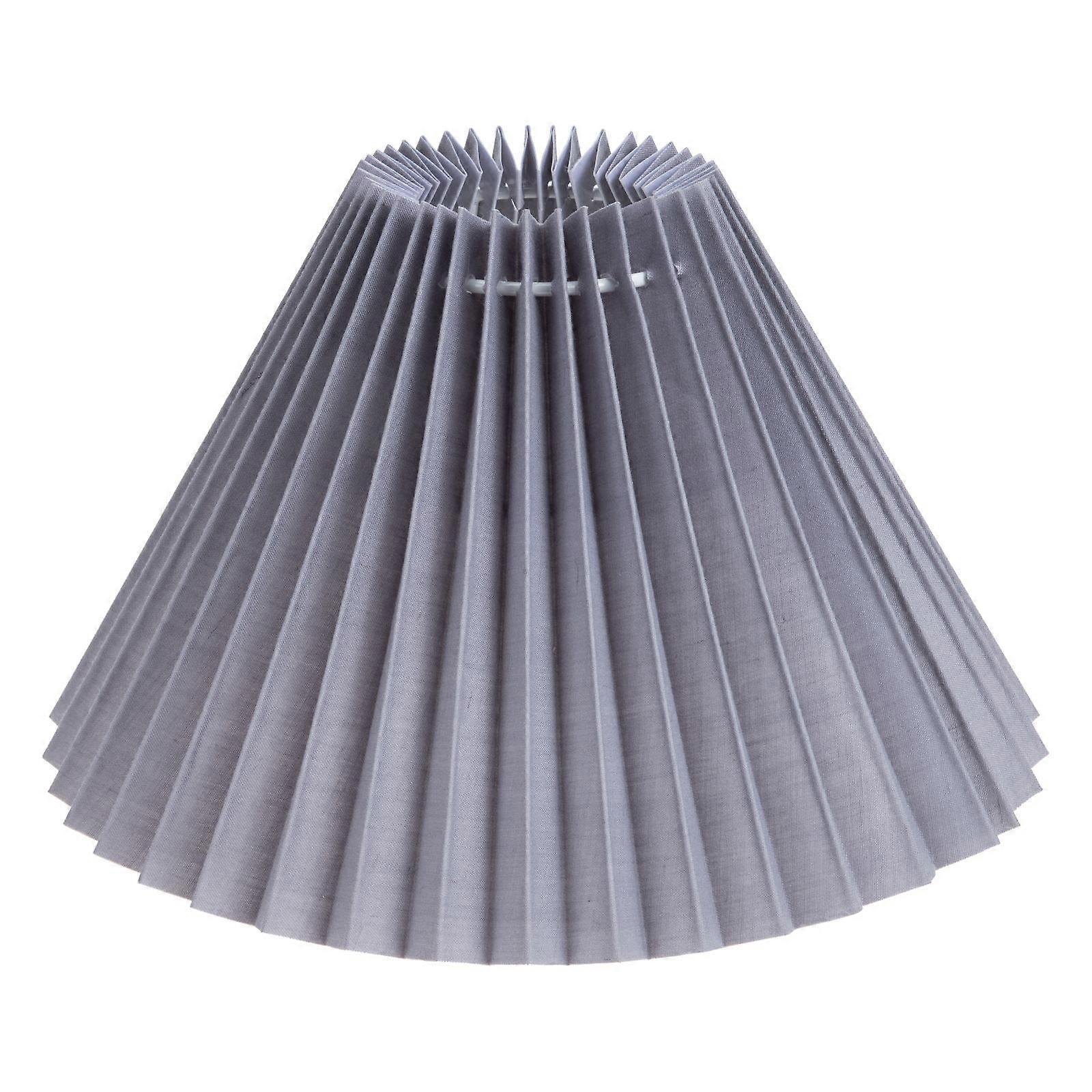 Pleated Modern Lampshade Desk Lamp Accessory Grey 24x24cm Easy Installation 1Pcs