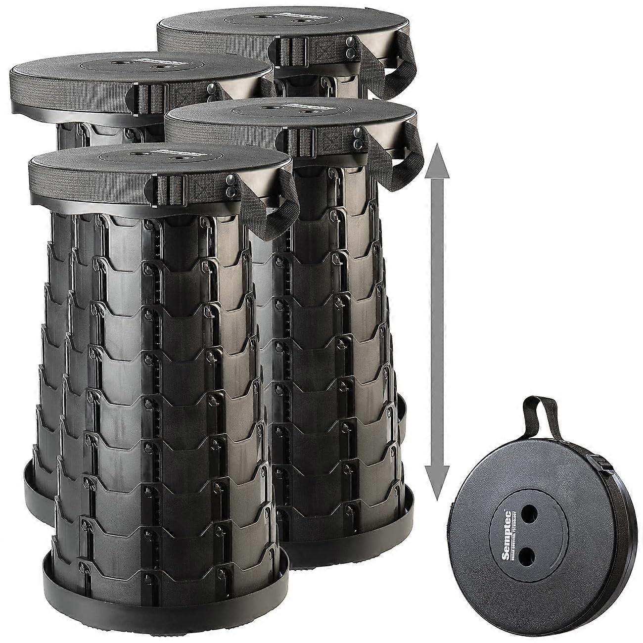 Seat: Set of 4 Telescopic Stool Height Adjustable 200kg (Extendable Stool, Leisure, Fishing)