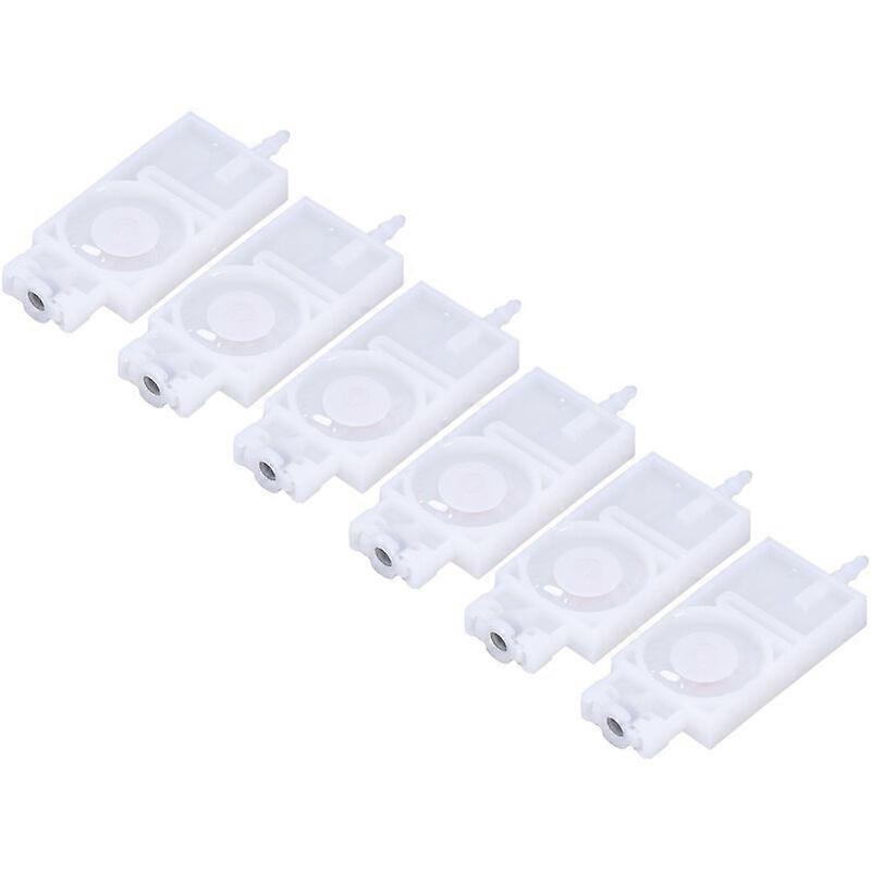 6pcs Ink Damper Solvent Inkjet Print Head Rectangular PP Damper Replacement for XP600 Printer (White)