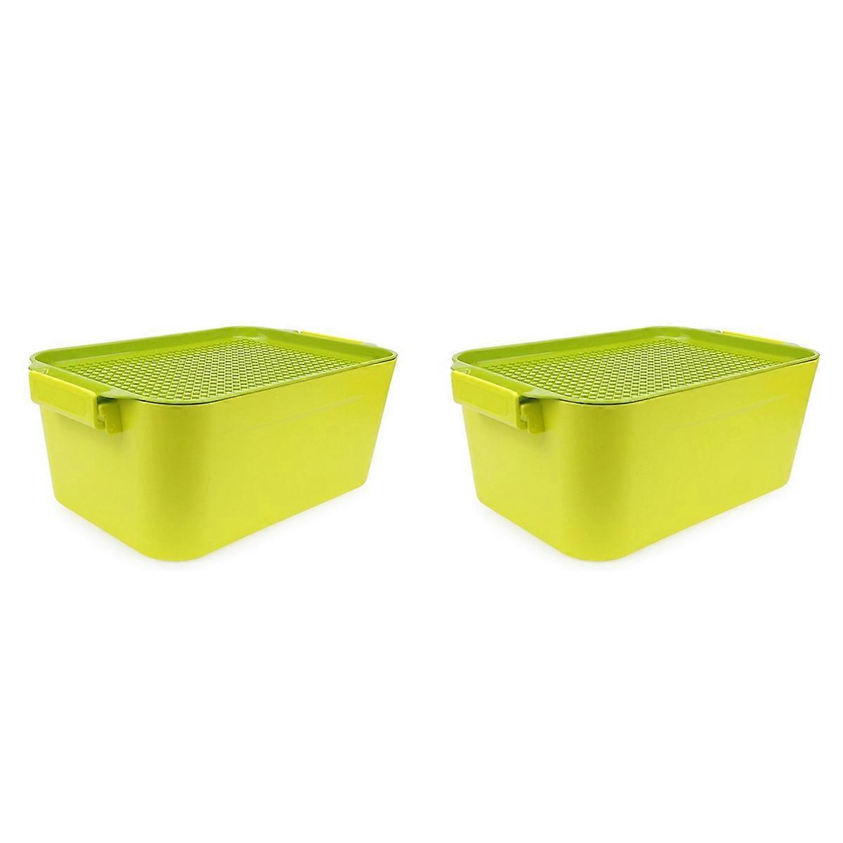 Building Block Storage Box Children's Toy Building Block Box-Green