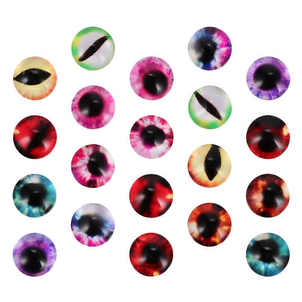 50pcs Mixed Style DIY Glass Eyeball Decorations for Halloween Crafts – Easy to Use Doll & Puppet Accessories