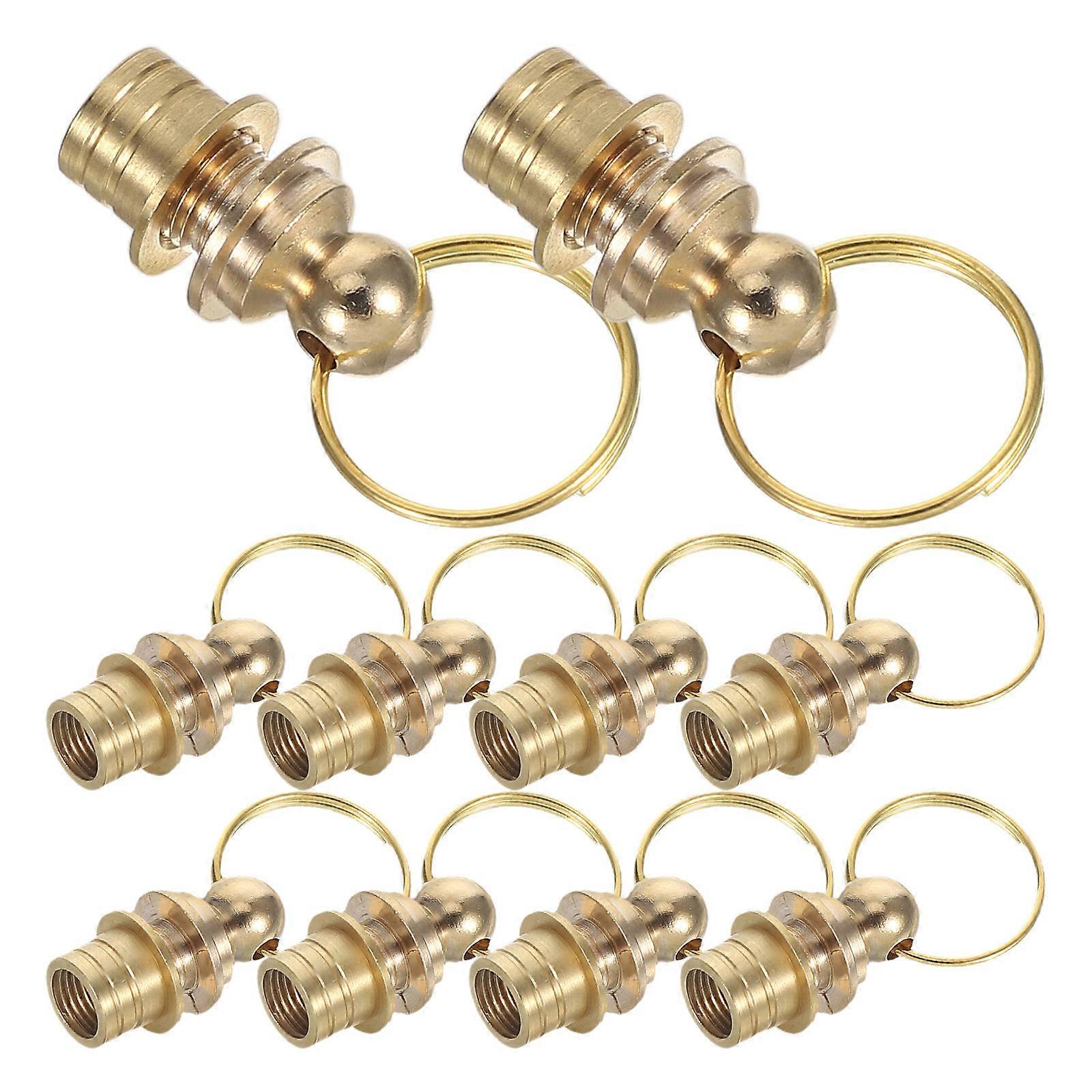 10pcs Golden Brass Gourd Screw Clasps for Jewelry Making Durable Twisting Connectors for Necklaces and Bracelets