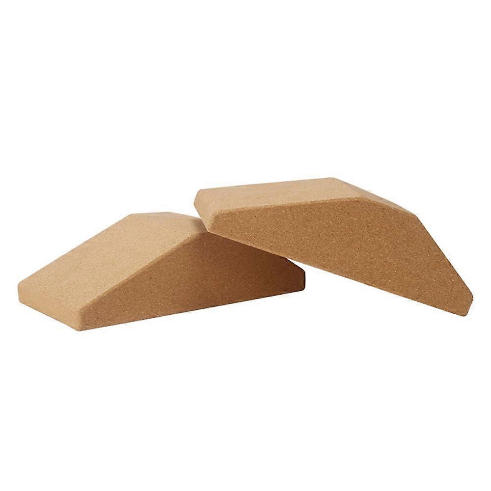 2 Pieces Cork Squat Wedge Blocks, Yoga Blocks, NonSlip Cork Mobilization Wedges for Stretching Muscles and Fascia, Squats and Deadlifts