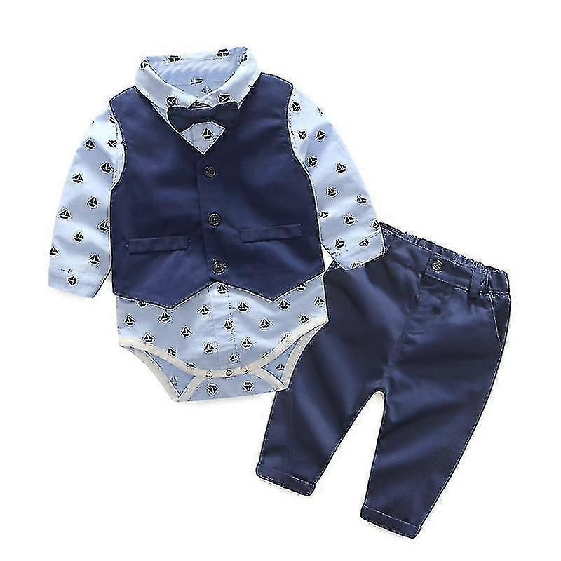 Stylish Newborn Clothing Set with Rompers and Vest Pants for Spring
