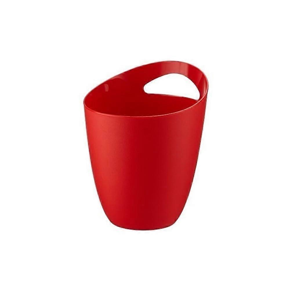 Ice Bucket for Party, Thickened Large Ice Bucket, Acrylic Champagne Bucket, Beer Ice Wine Bucket, Ice Grain Bucket for Bar Party Drink Container (Red)