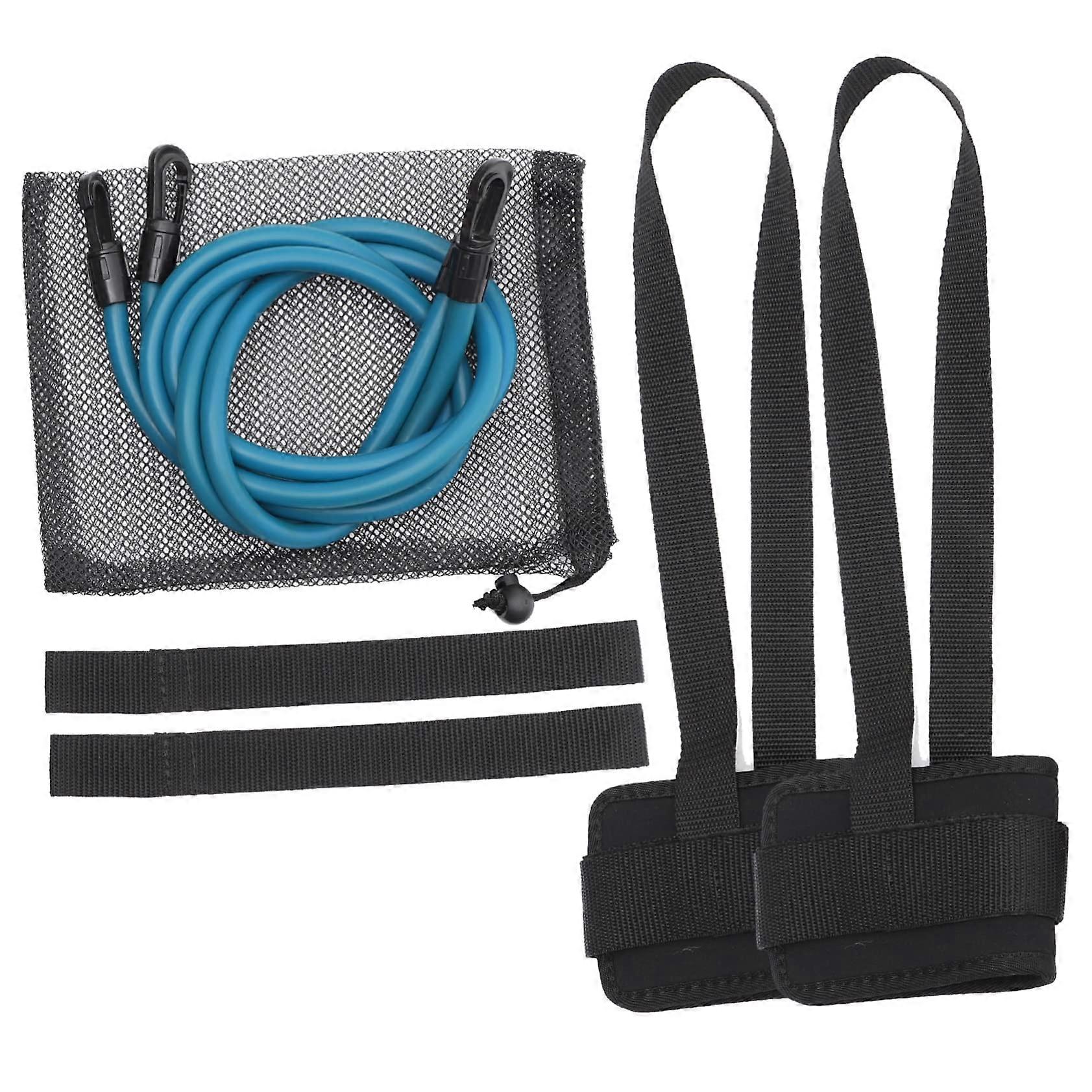 1 Set Swimming Training Set with Neoprene Belt, Resistance Cords and Foot Strap for Effective Swimming Training for Adults