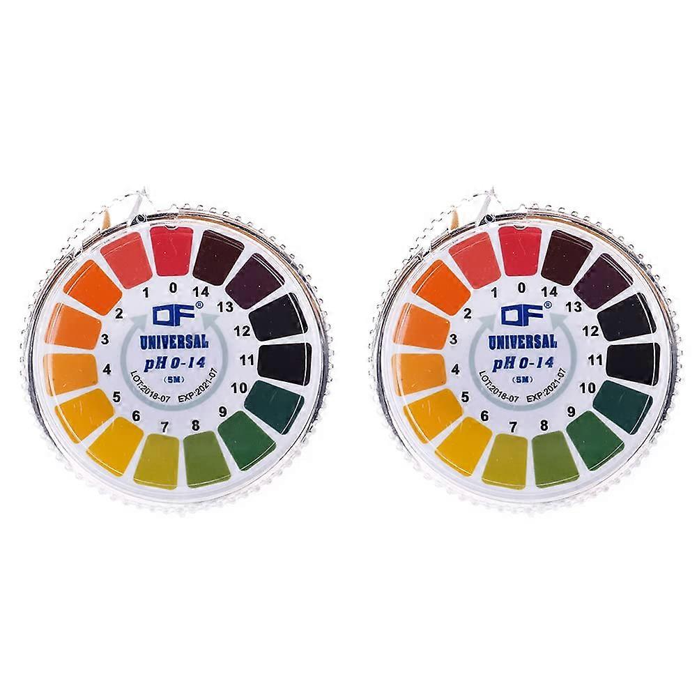 Universal pH Test Paper Strips, 0-14 Full Range, 5m Per Roll, Set of 2 for Accurate pH Measurement