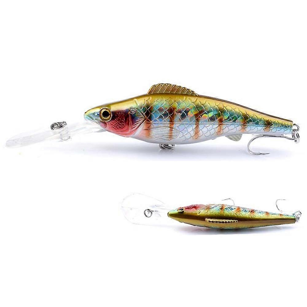 G13D 12.6cm 14.76g Floating Artificial Bait Deep Diving Long Tongue Plate Minnow Lure