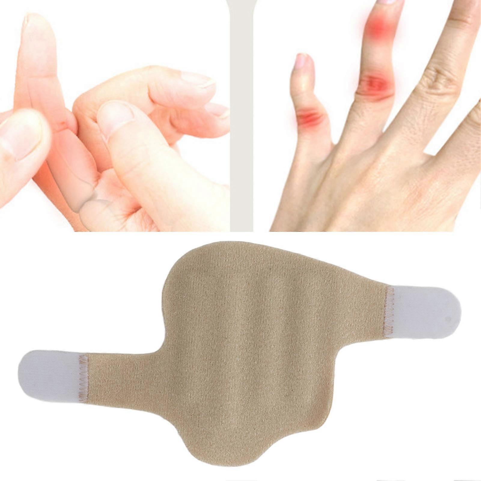 Finger Splint Adjustable Soft Skin Friendly Support Finger Brace for Middle Index Ring Pinky Fingers Skin Color S