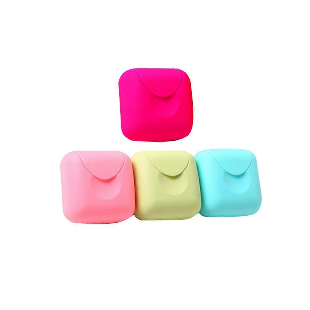 4PCS Handmade Soap Tray Box for Travel Outdoor Activities Mixed Colors Easy Clean Soap Holder Practical Storage