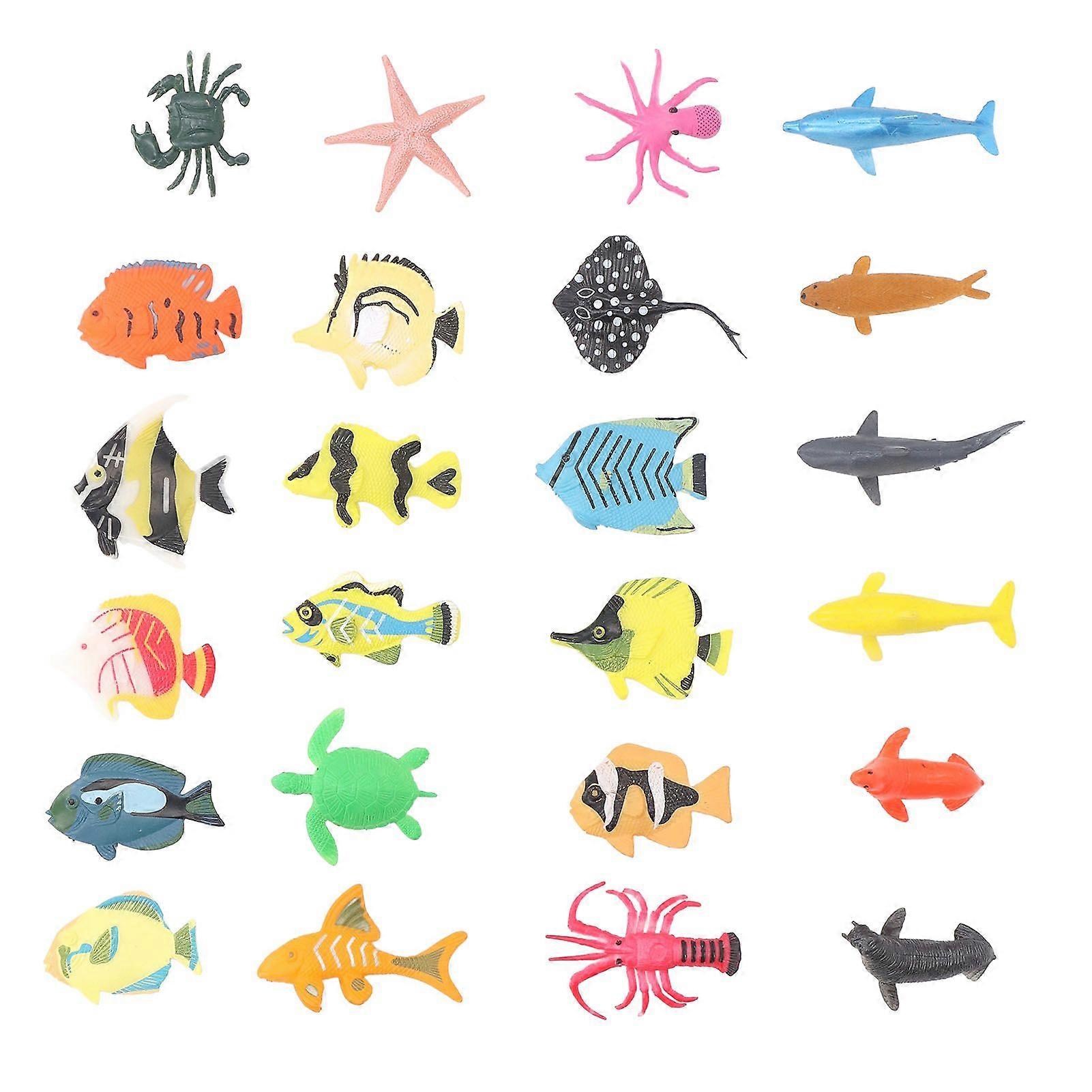 2025 Latest Model  12Pcs Tropical Fish Playset PVC Educational Learning 12Pcs