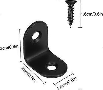 20*20mm 1pc Black Corner Bracket 90 Degree Corner Bracket Right Angle Brackets Stainless Steel Angle p