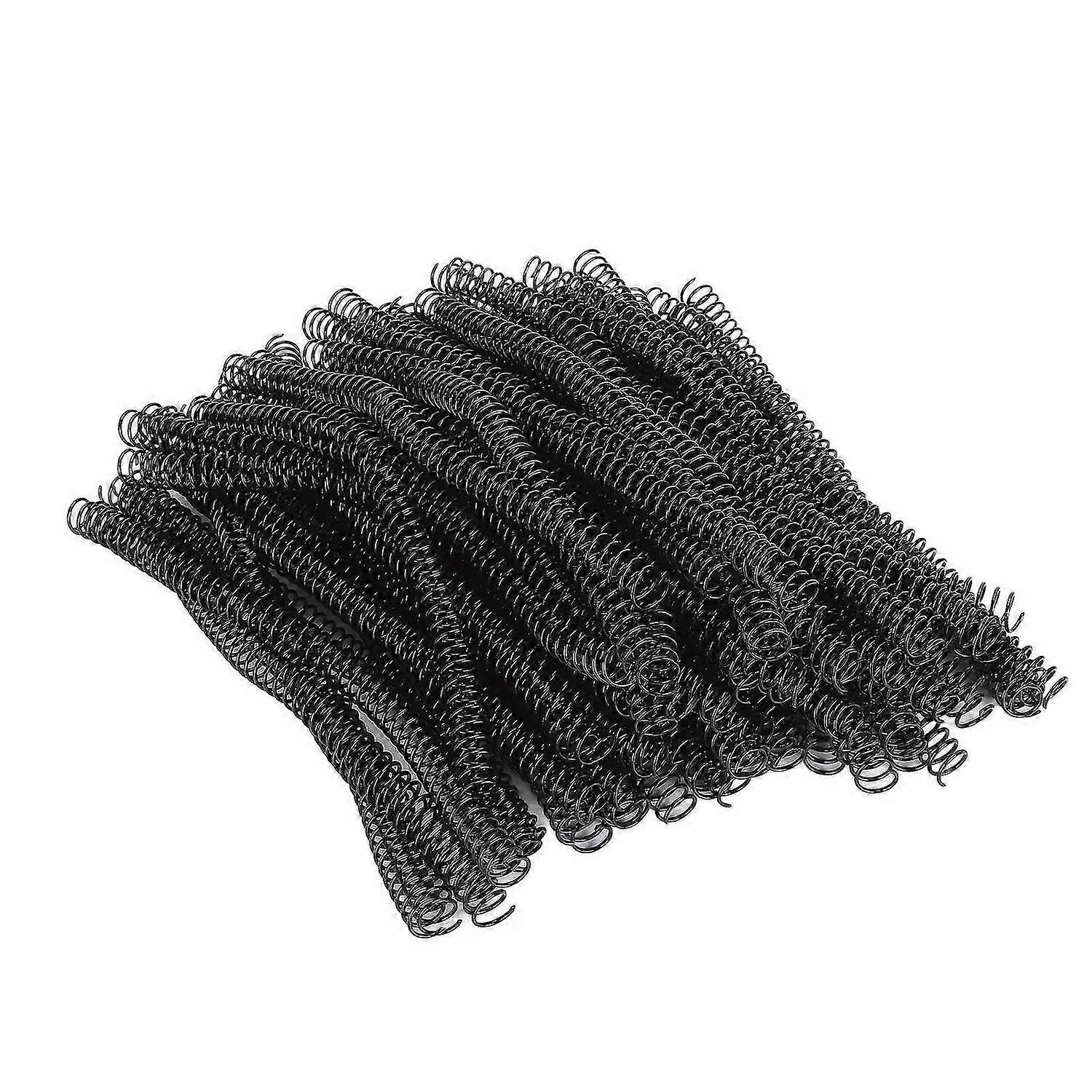 100PCS Binding Spiral 14.3mm Diameter 48 Teeth 4:1 115 Pieces A4 Paper Spiral Binding Wire Black