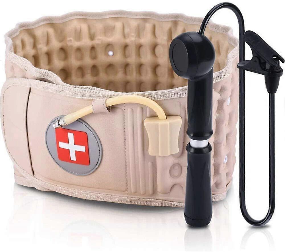 Decompression Belt, Spinal Air Traction Belt to Relieve Back Pain Back Support Lumbar Belt, One Size Fits Waist 2643