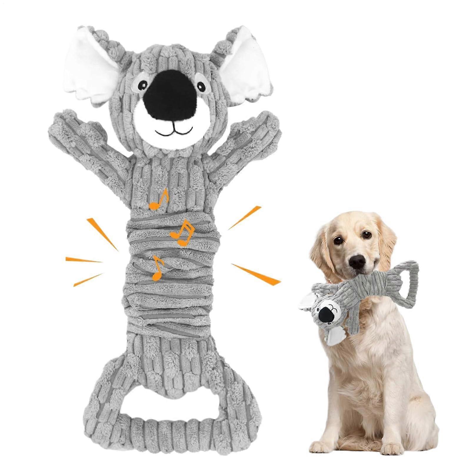 Hund Quietschspielzeug  Durable Plush Chew Toy for Strong Chewers  KoalaShaped Chew Toy for Indoors  Outdoors, Puppy TugofWar Play Accessory