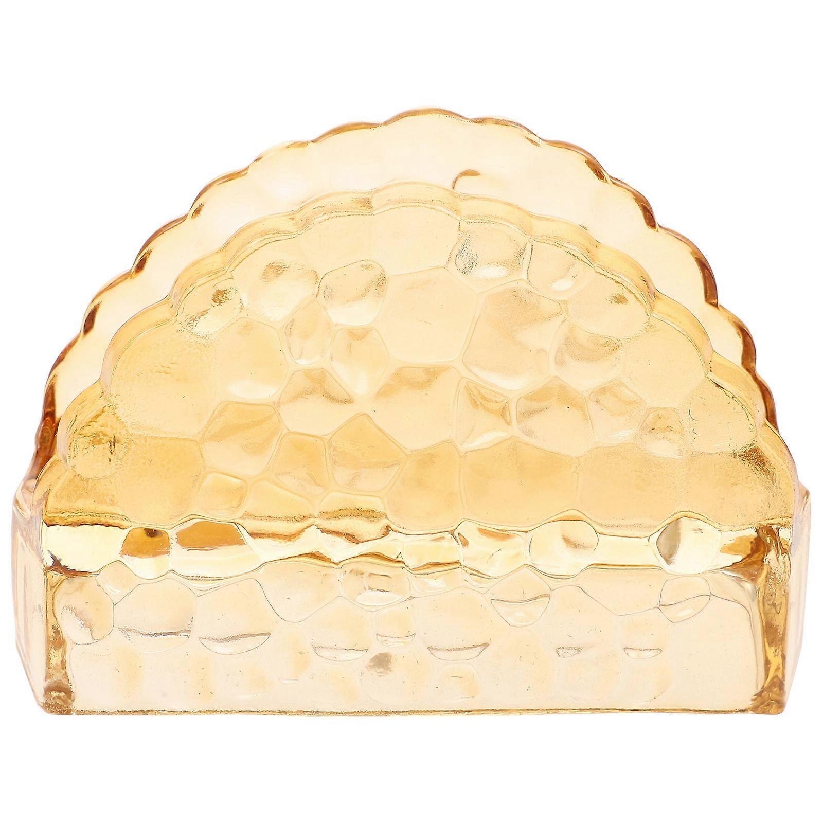 Napkin Stand Tissue Glass Napkin Holder Modern Design For Home Users In Kitchen Cubic Water Drop Shape 1Pack