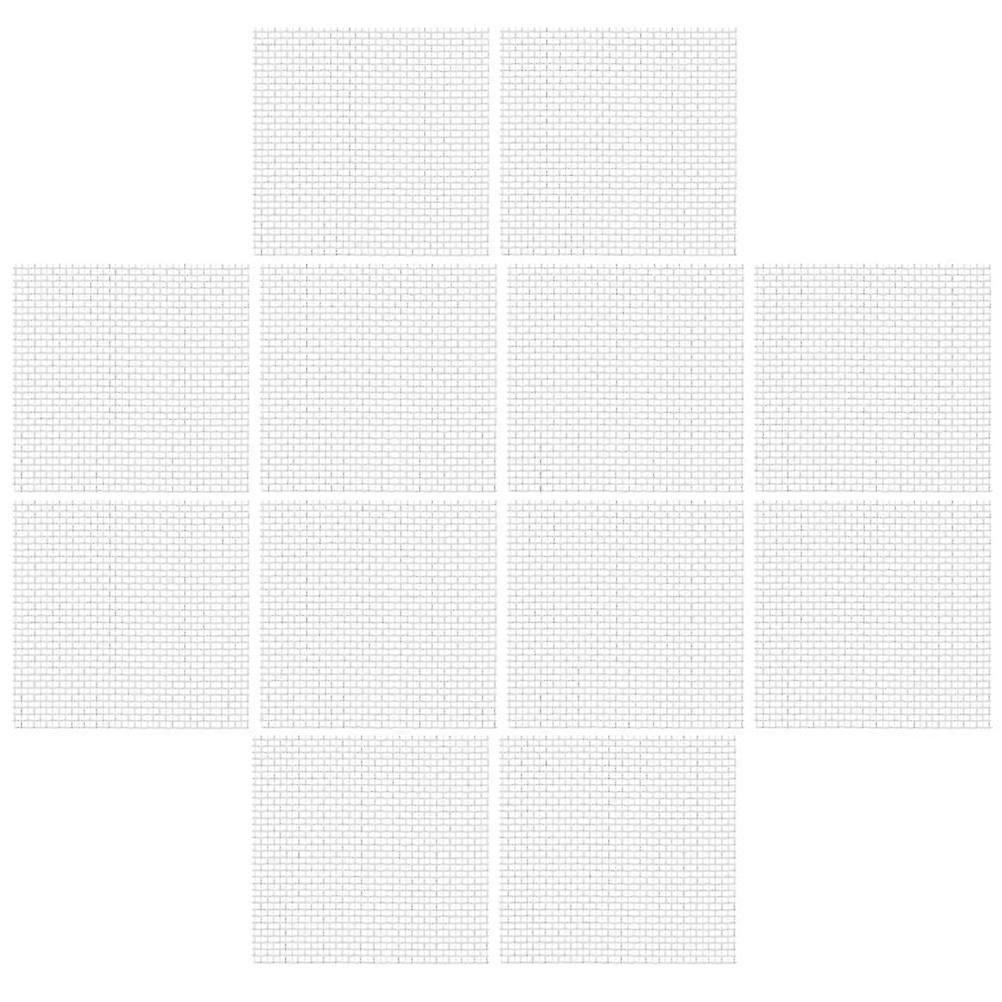 Moss Pads For Aquarium Multi-Function Mesh Pad Simple and Generous Lines For Aquarium Decoration 8x8cm Silver 12Pcs