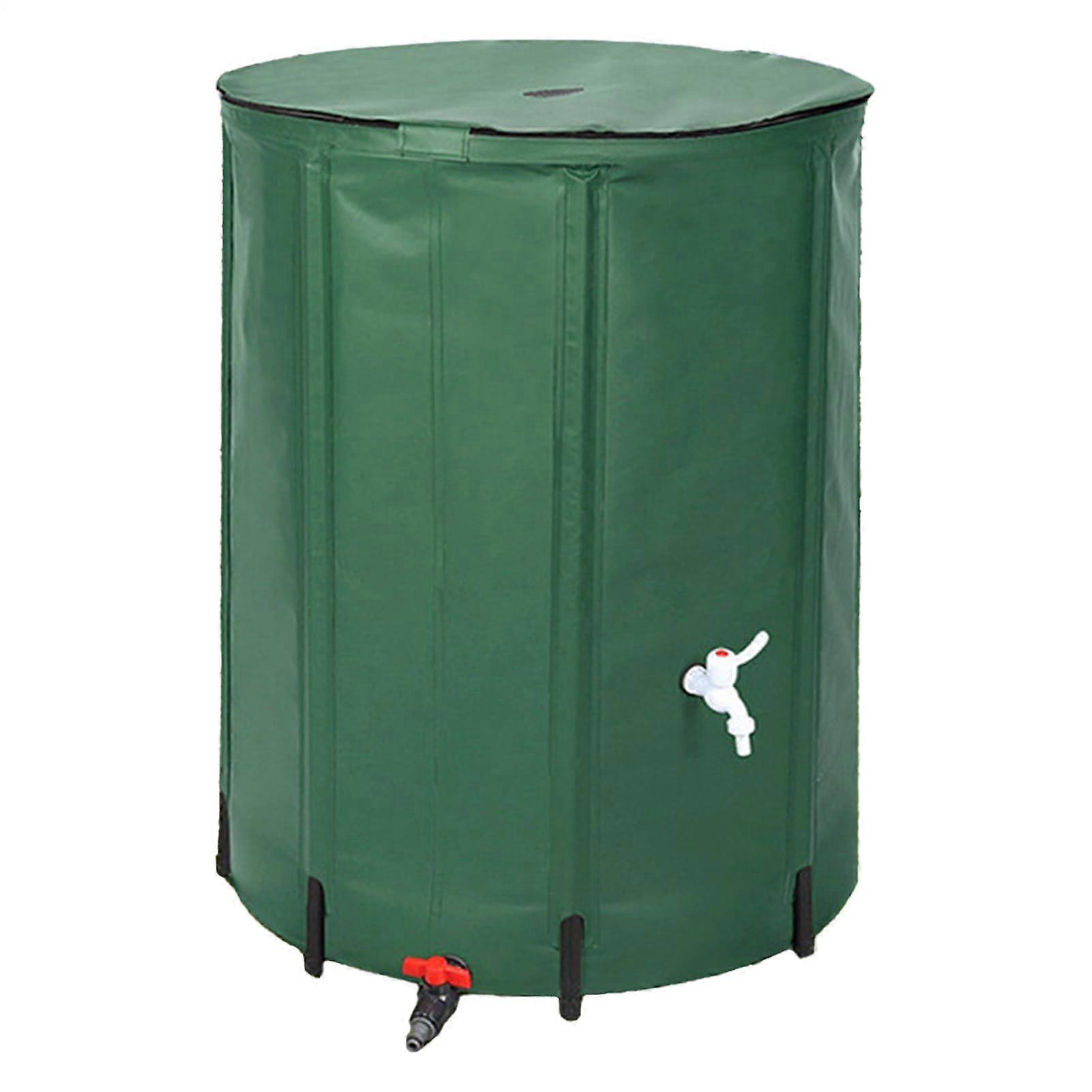 Rain Barrel 26-Gallon PVC Portable Kit With Filter Spigot And Overflow, Durable Water Storage Tank For Rainwater Harvesting